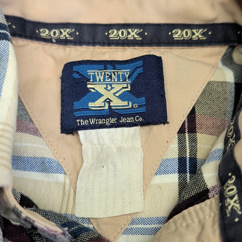 Twenty X Wrangler Men's Button Up Western Plaid XL Cowboy 20X - Picture 10 of 11